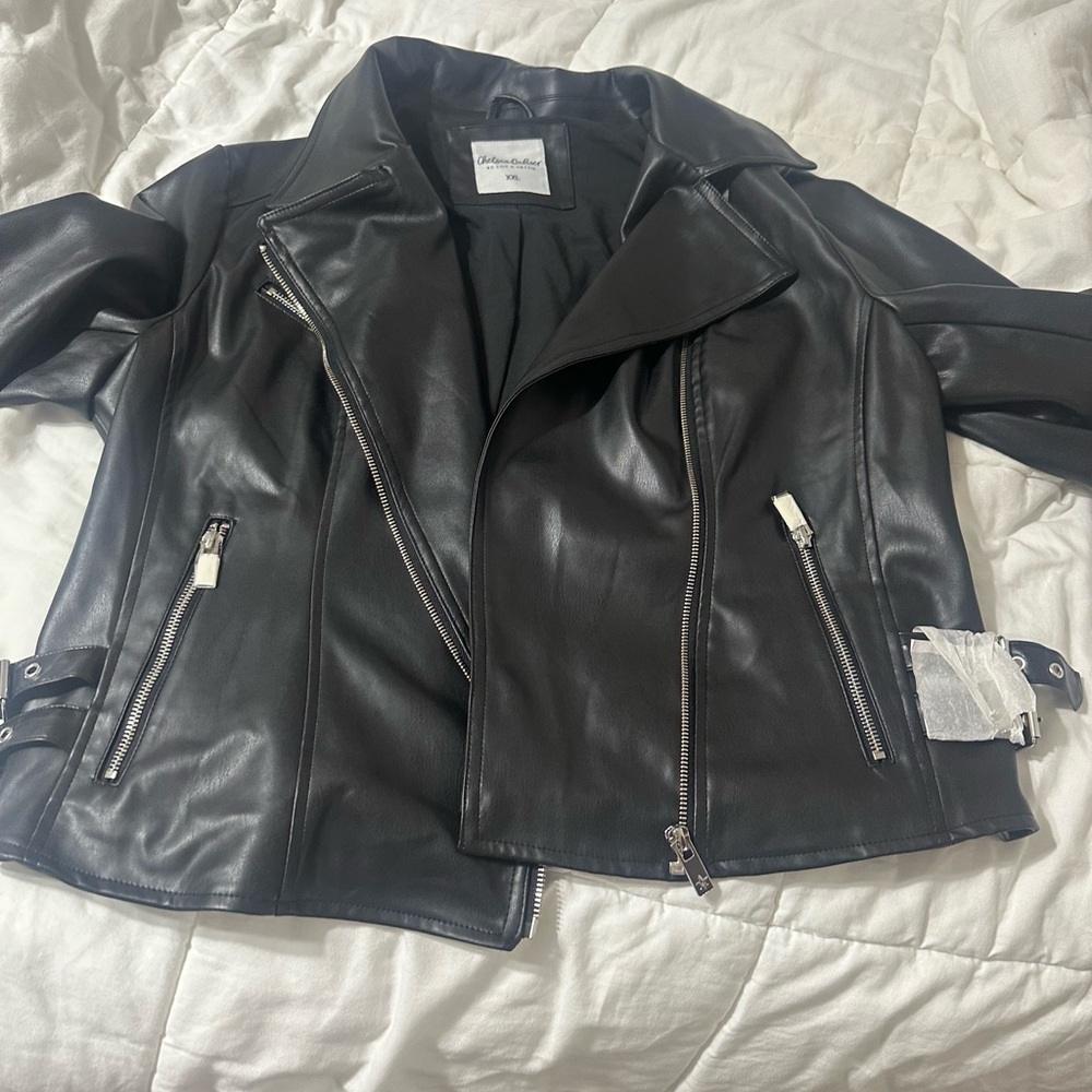 Chelsea Deboer by Lily and lottie faux leather jacket brand new